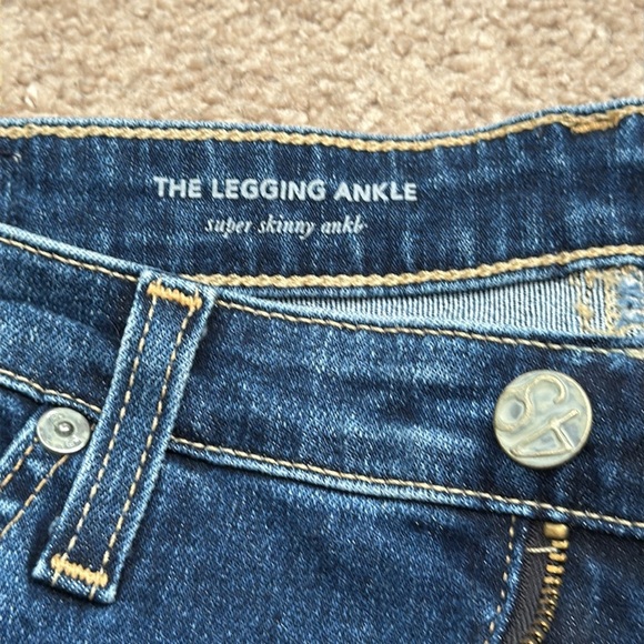 Adriano Goldschmied The Legging Ankle Mid Rise Skinny Raw Hem Jeans Size 29 - Picture 8 of 10